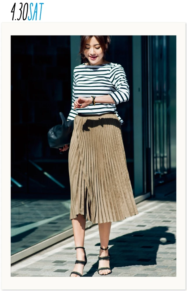 甘くないのに、女らしい♡ 旬スカートで、全方位向け好感度コーデを格上げ_1