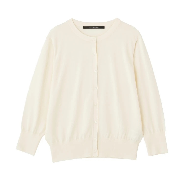 イェッカ ヴェッカ　【マシンウォッシャブル】カーディガン　オフホワイト