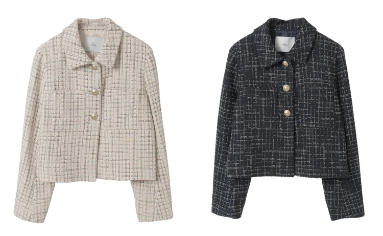 ティアラ　ミックスツイードジャケット　カラバリ