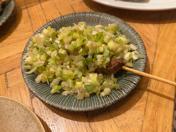ねぎ盛りレバー串
