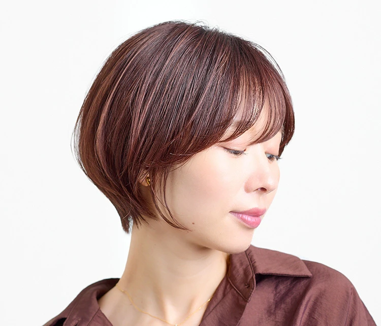 マッシュショートボブ　サイド