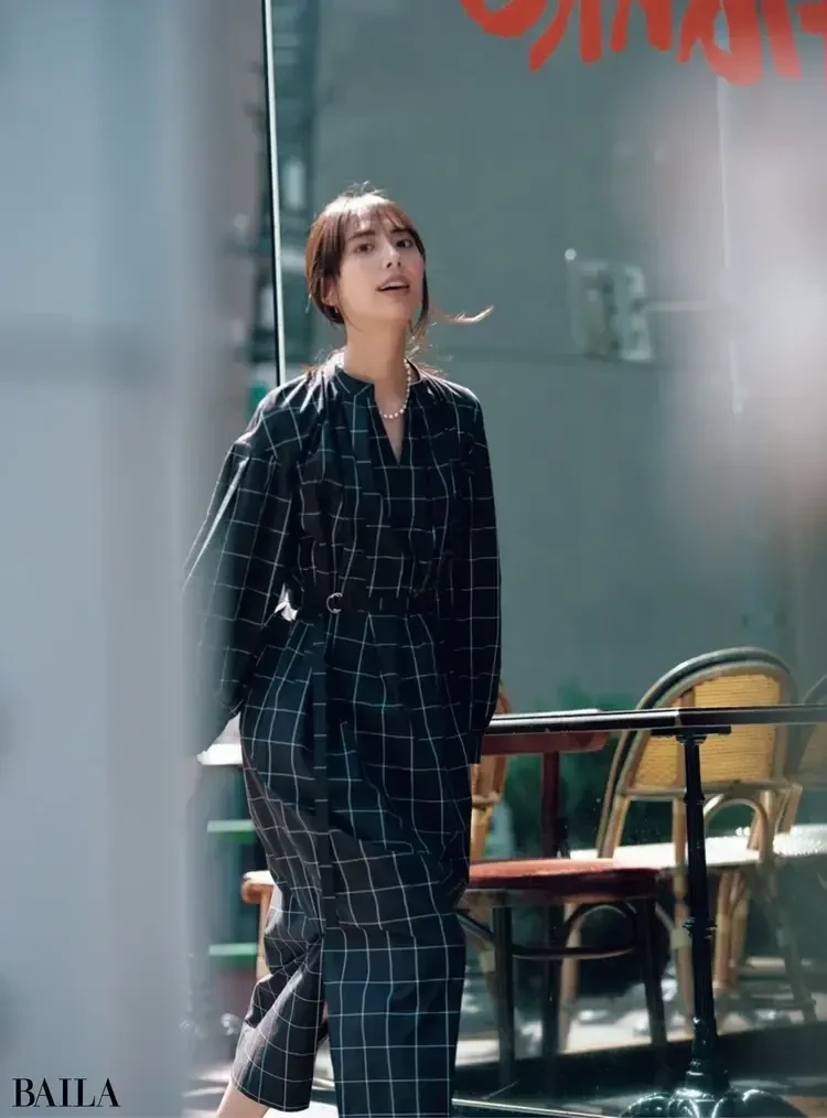 ミースロエのチェック柄ワンピ