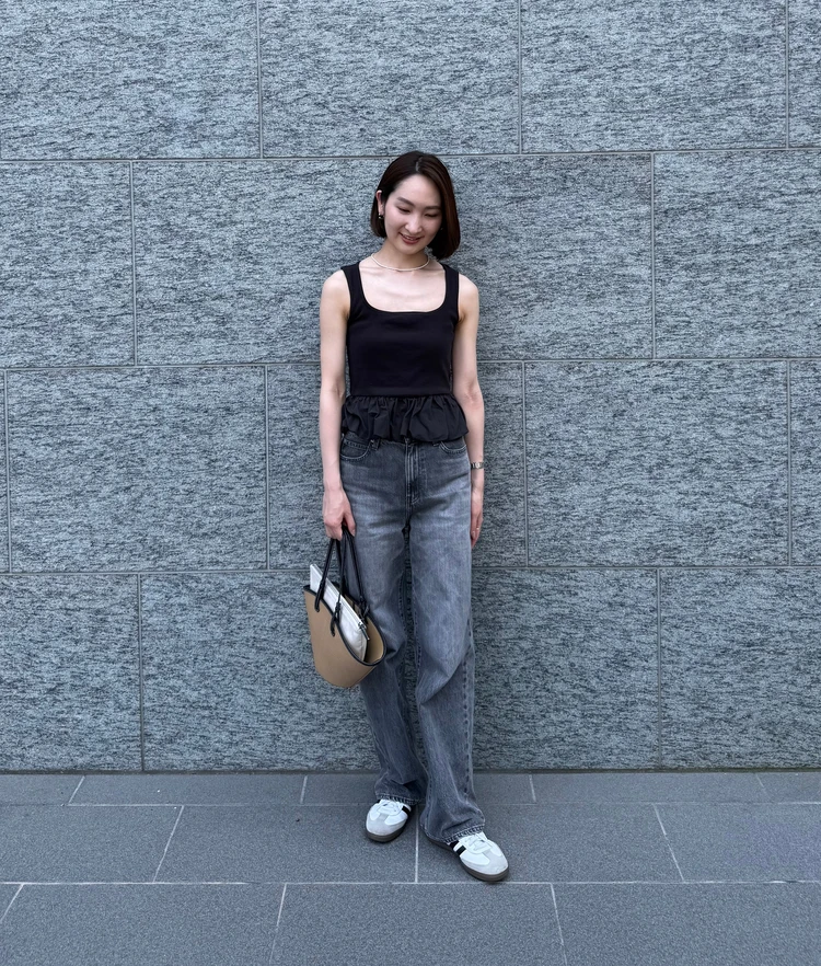 【ユニクロ（UNIQLO）ワイドストレートジーンズ】でつくる晩夏デニムコーデ2選　#ファッション部_7