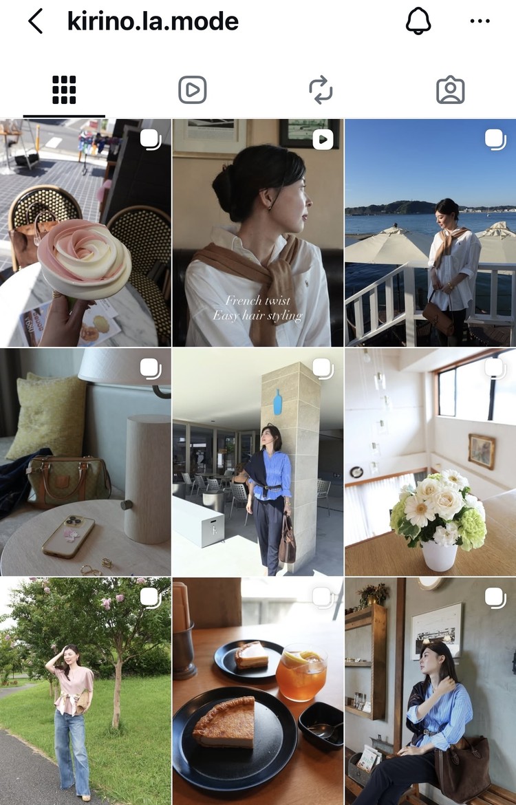 個人Instagramのフィード写真