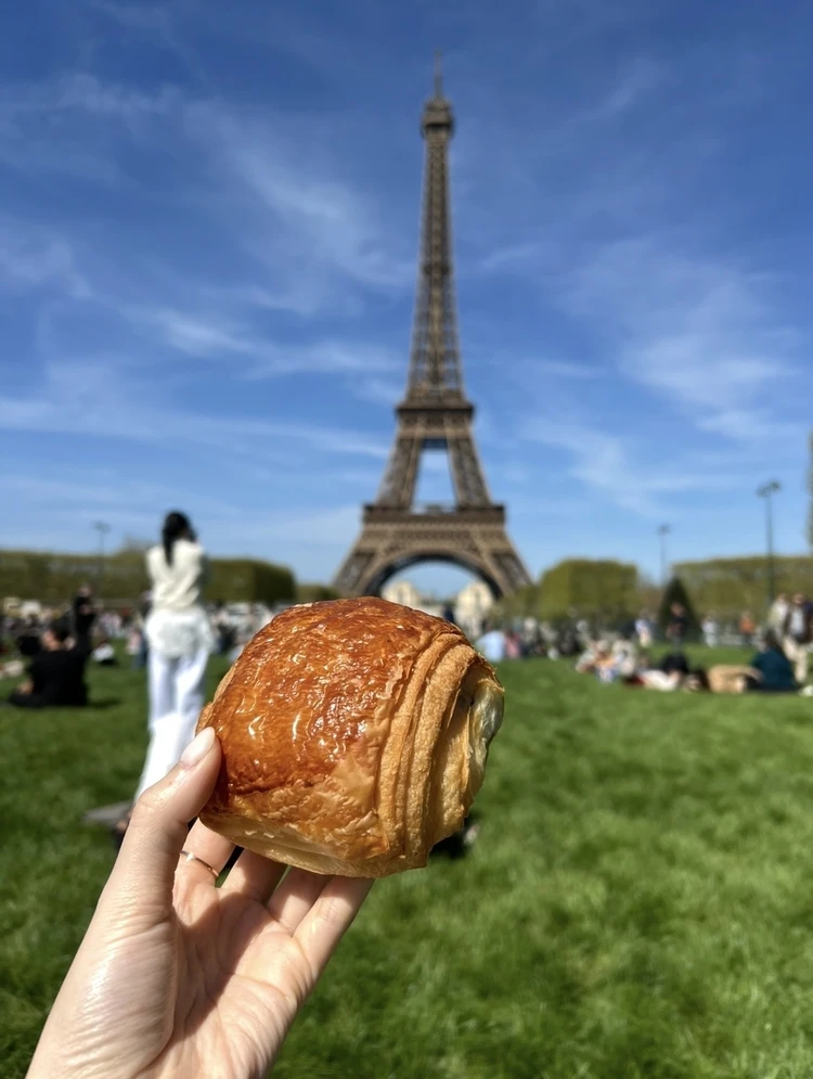 エッフェル塔を眺めながらピクニック