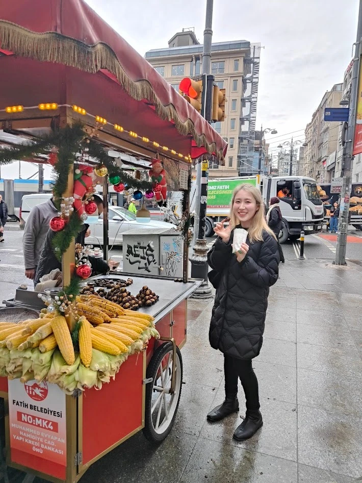 トルコ　栗　屋台