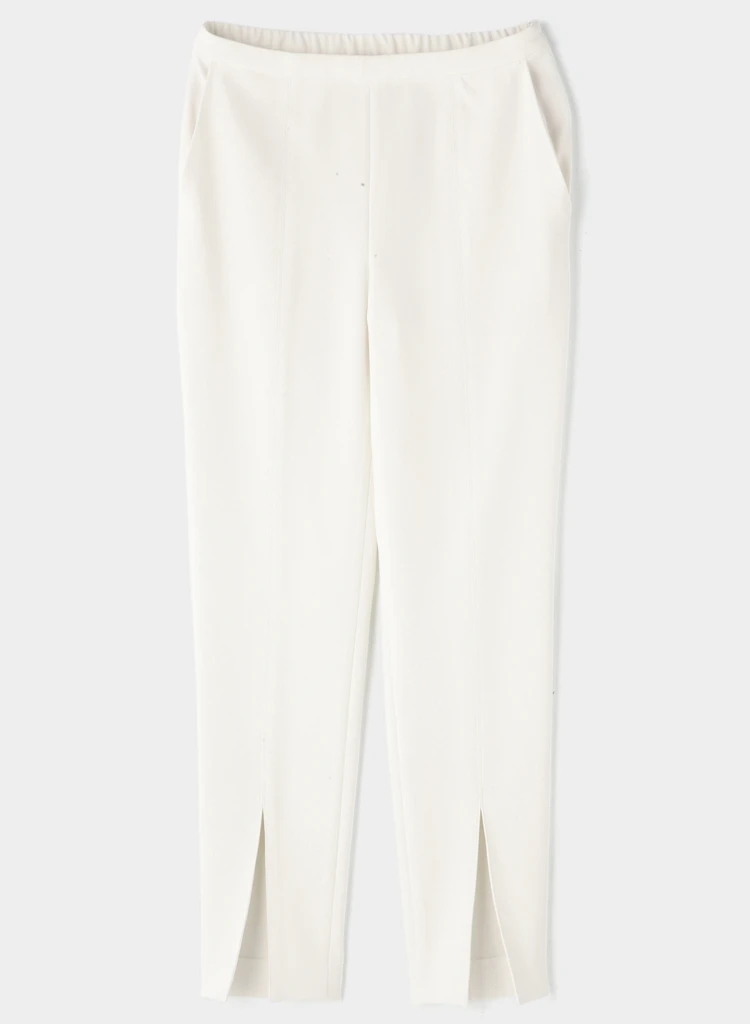 ル フィル 2WAYツイルフロントスリットパンツ ホワイト