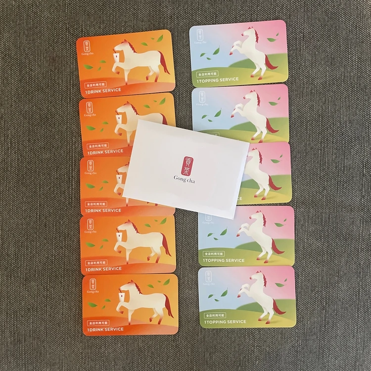 2026 お正月デザイン ドリンクフリーチケット(5枚) トッピングフリーチケット(5枚)