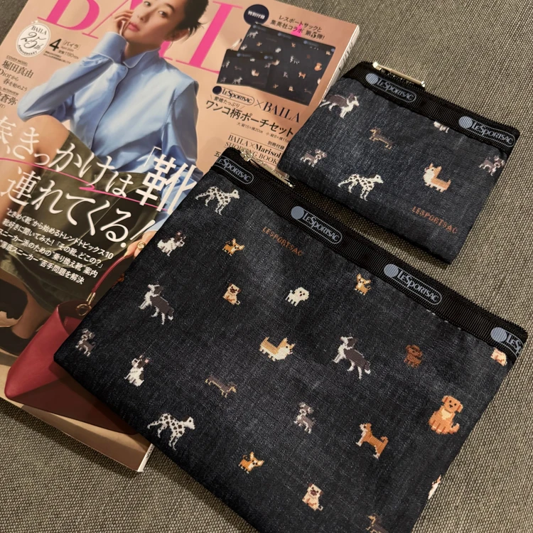 ワンコ柄ポーチ