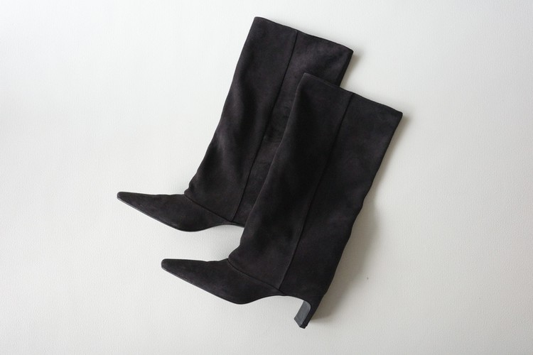 zara 購入品　秋冬　スエード　ブーツ