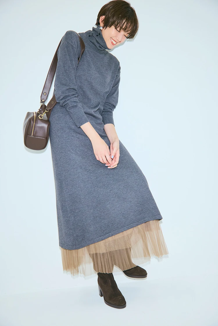 佐藤栞里 2WAYニットワンピース