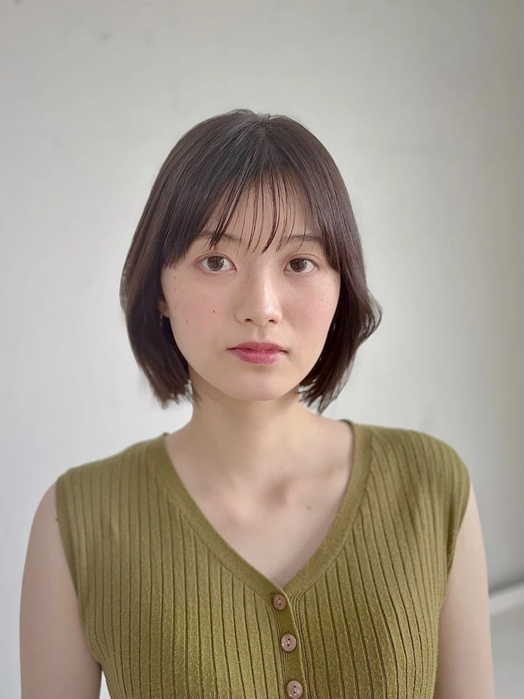 30代髪型・ボブの正面