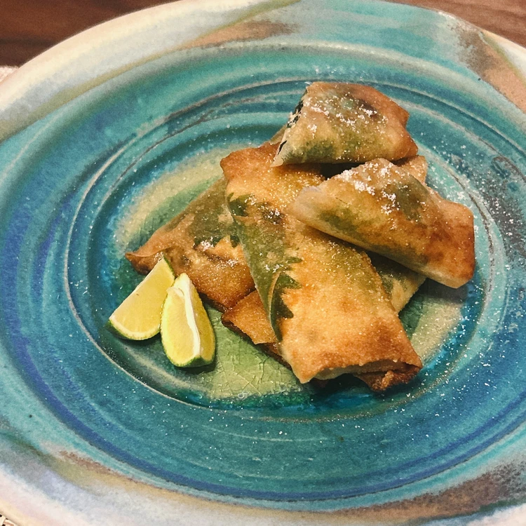 長谷川あかりさんレシピ"豆腐と塩昆布の春巻き"