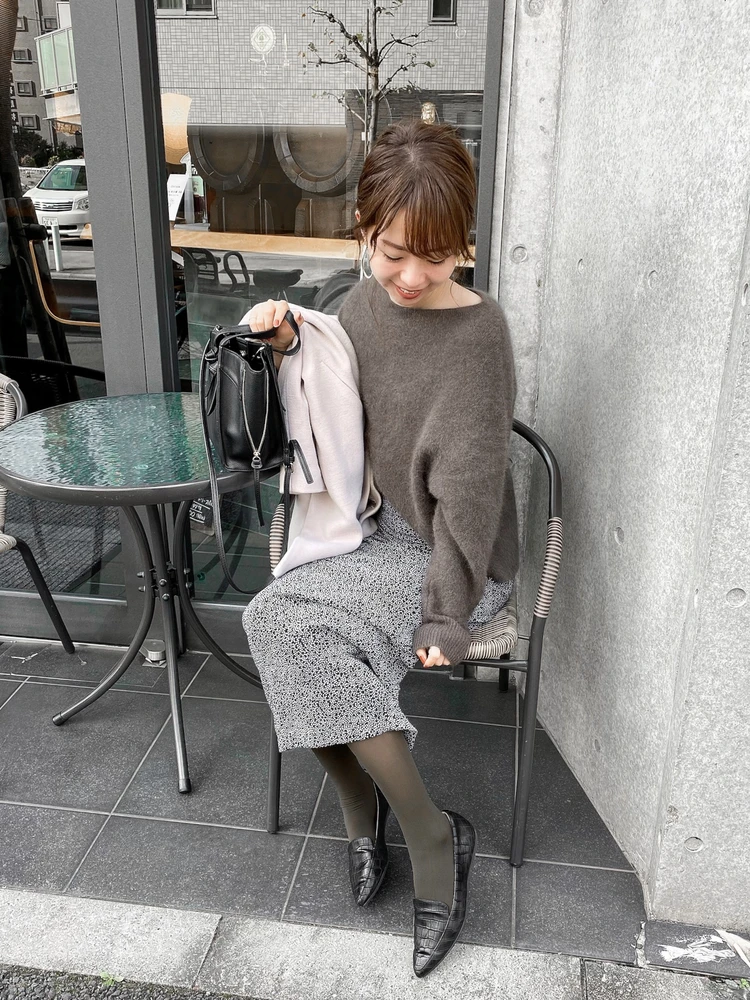 【BAILA1月号】付録を使ってブラウンタイツコーデ_3