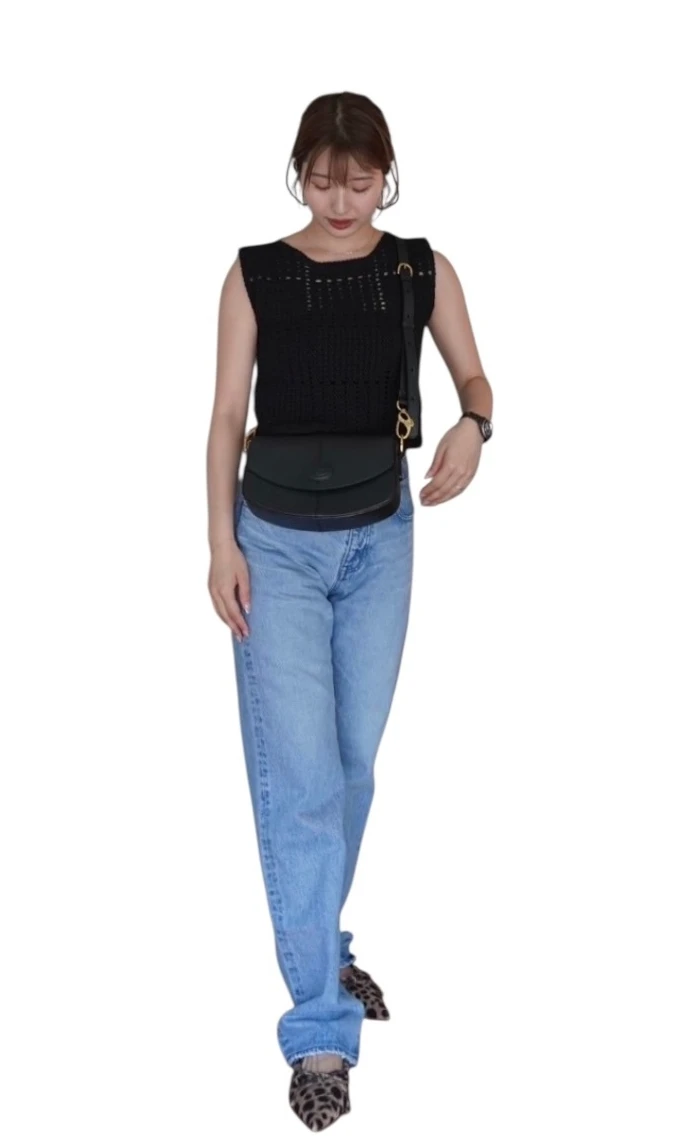 シンプルデニム、ブルーデニム、ローウエストデニム、ストレートデニム、アロー、アローデニム、alors、alors denim