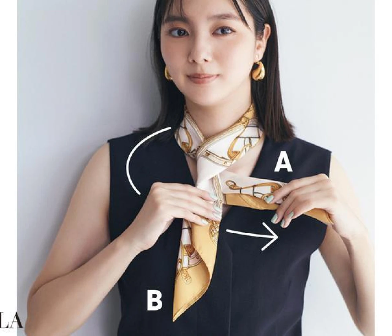 スカーフの巻き方How to（写真）