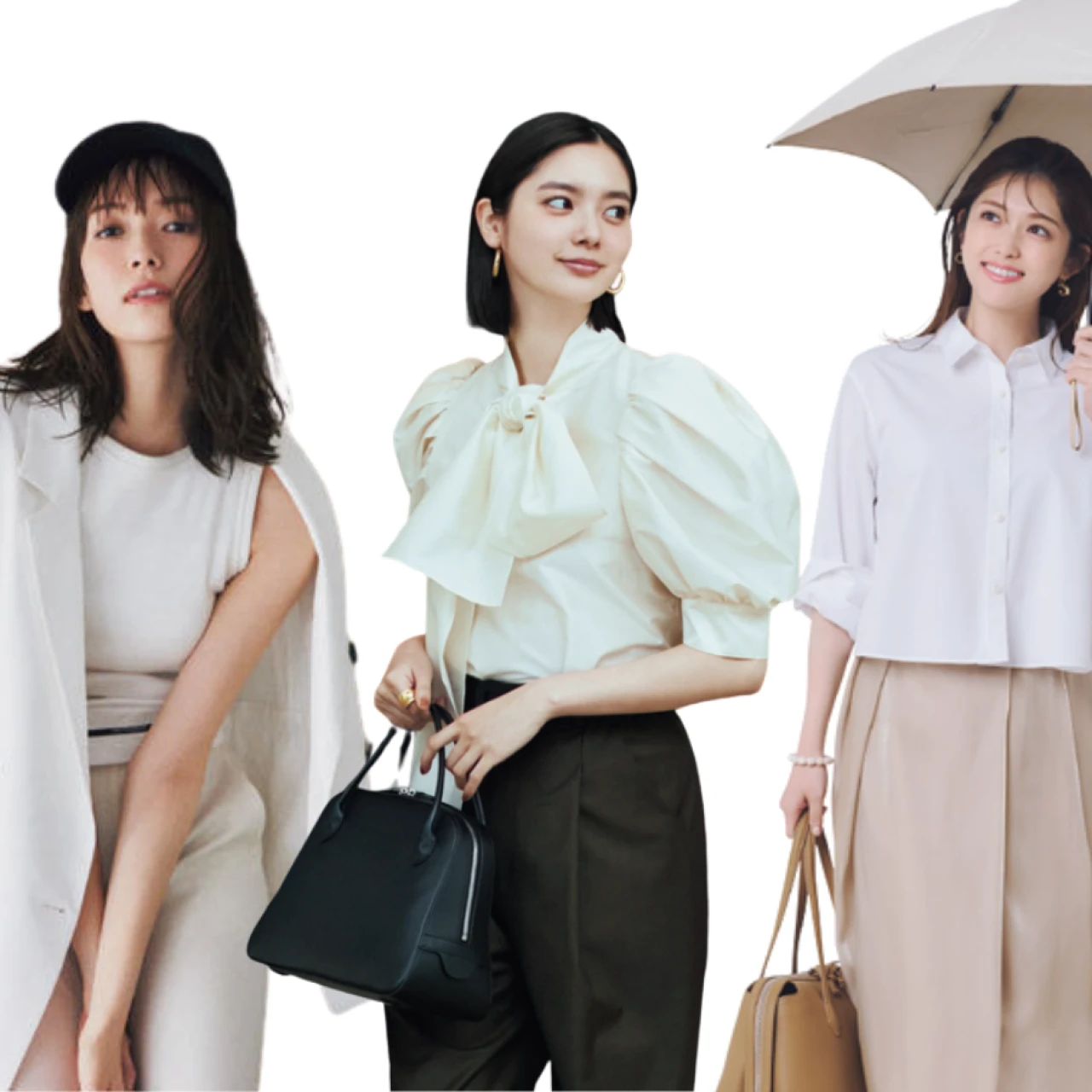 【最新】大人女子 夏の白(ホワイト)コーデ36選。 白は最強のレフ版!華やかに涼し気に着こなしを