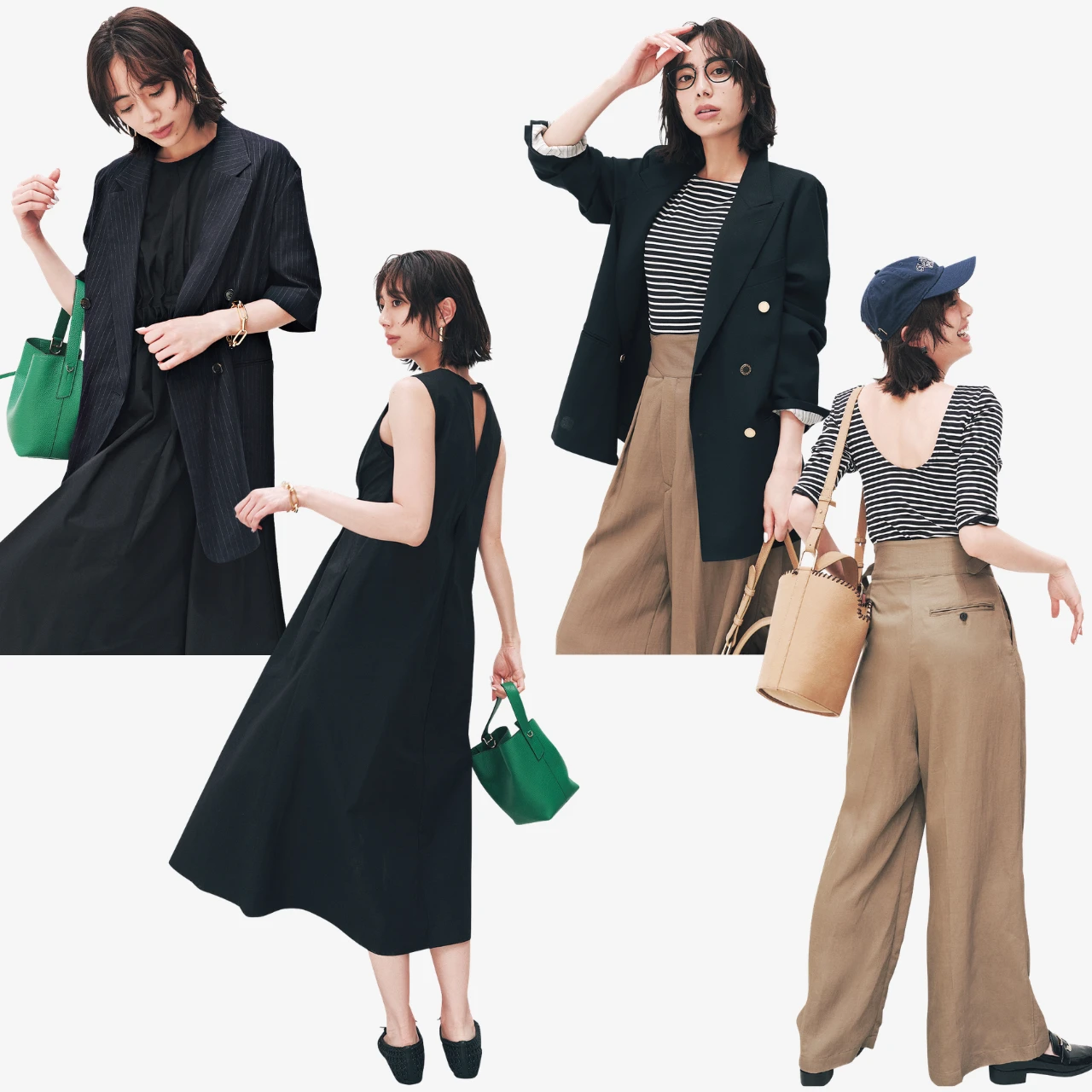 【大人の肌見せ服13選】オフィスになじむ旬の羽織を1枚添えて、昼夜の印象チェンジを軽やかに