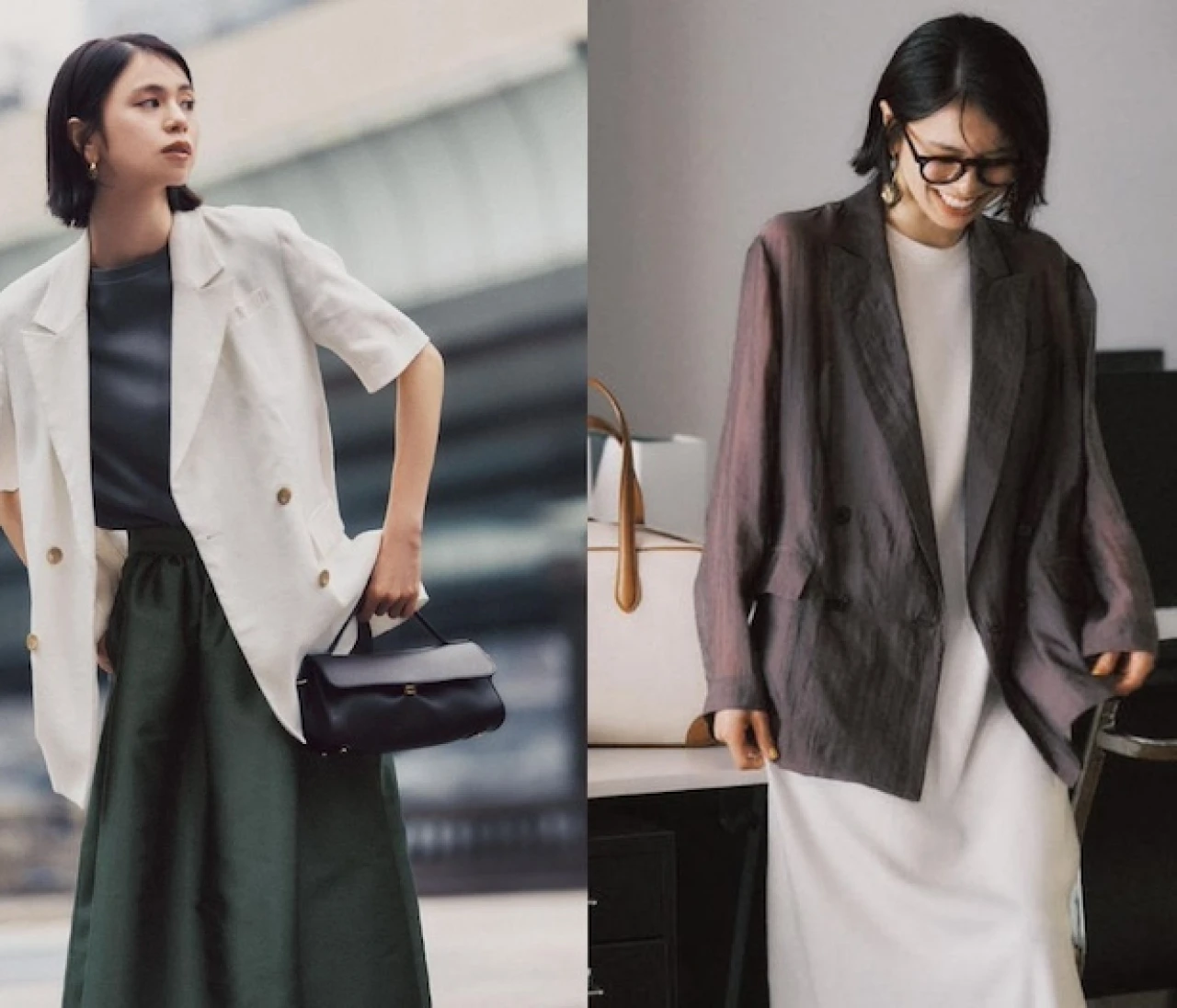 【30代 晩夏～初秋のジャケットコーデ5選】まだまだ暑い毎日に涼しげ素材＆半袖デザインのジャケットを