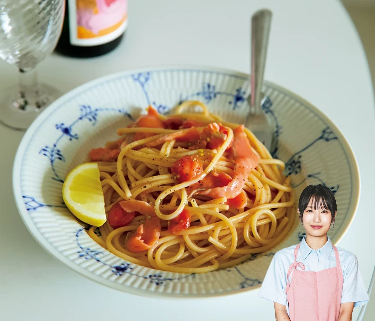 【長谷川あかりレシピ】ミニトマトとスモークサーモンのパスタ