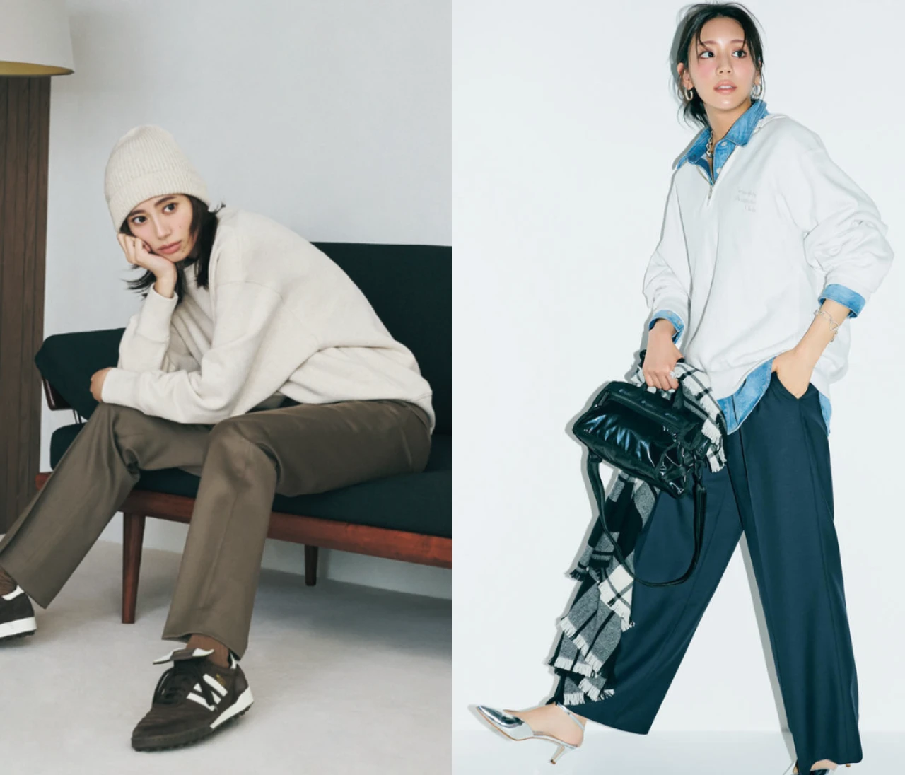 【最新スウェットコーデ】秋冬大人女子の11選。ハーフジップ、ロゴスウェット…おしゃれスウェットが実用的で即戦力！