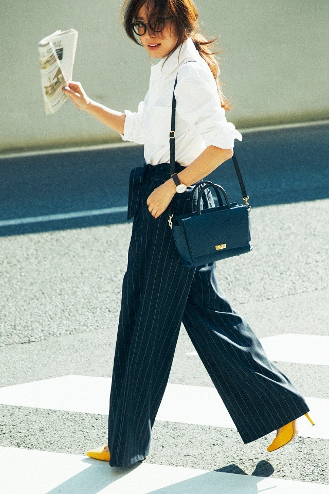 簡単なのに効果大。ウザバング×メガネでこなれ感UP!