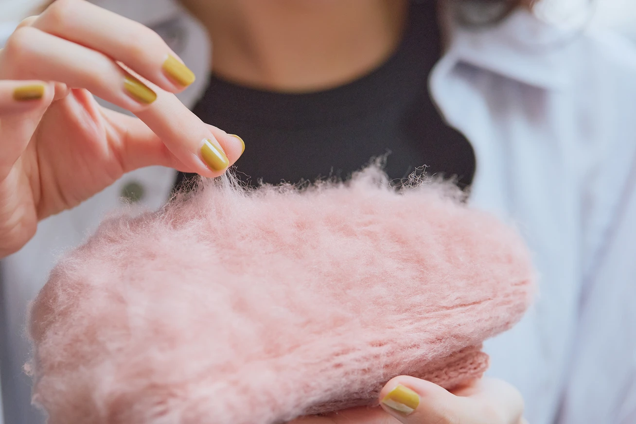 長い毛足が体温をキャッチ