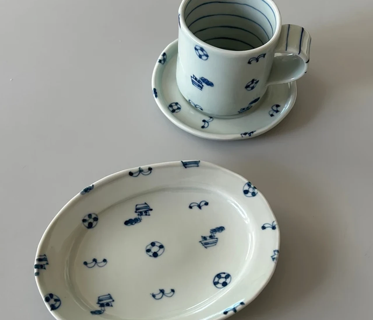 【砥部焼】瀬戸内の作家・杉浦綾さんのカップとお皿が素敵