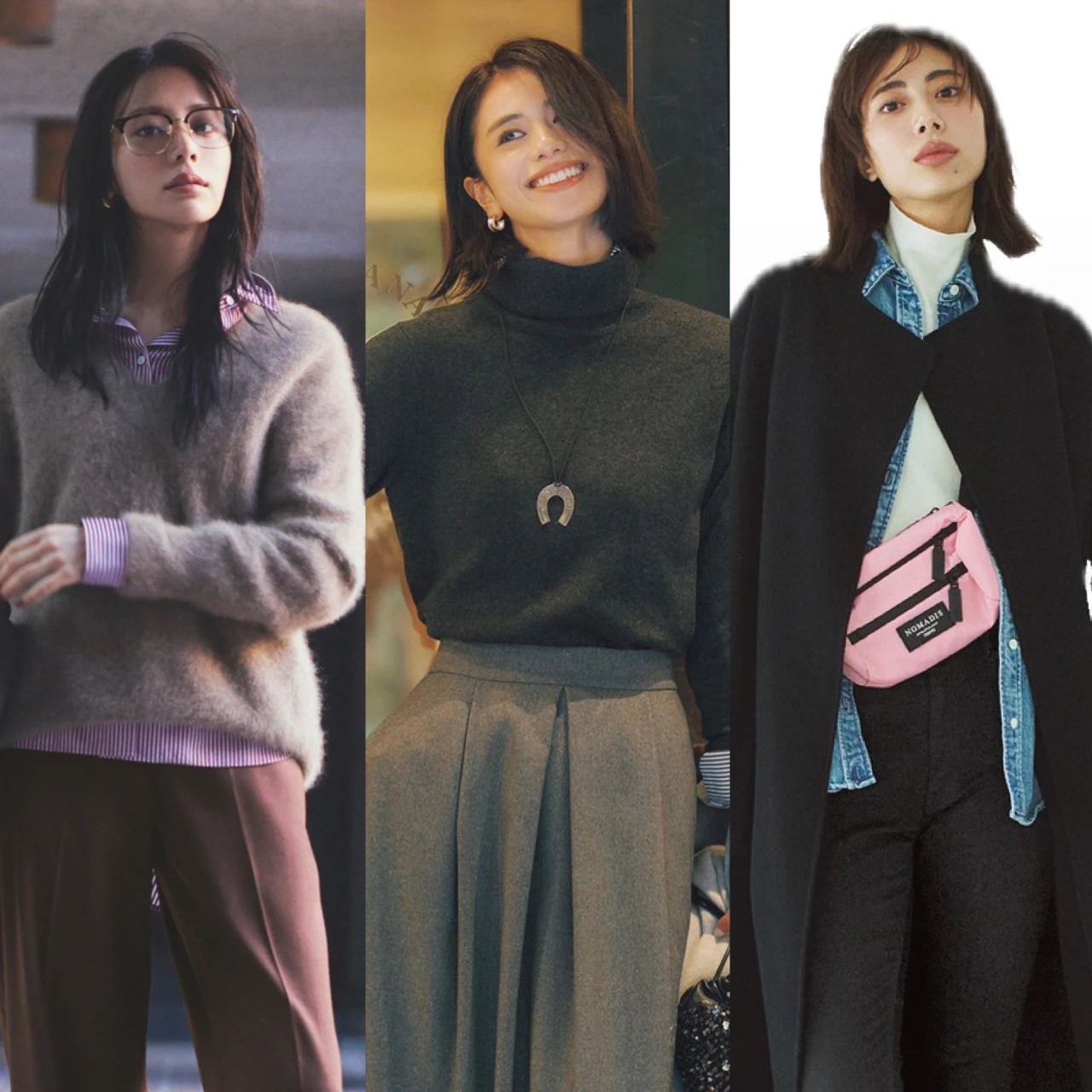 重ね着、きれい色、旬アイテム投入で楽しむ、冬終盤の着こなし7選【BAILAの1週間コーデまとめ】