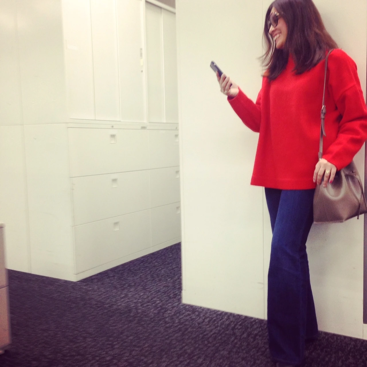 【#OOTD】副編ナカディ、サタデーは70'sの雰囲気香るバギーデニムで♪