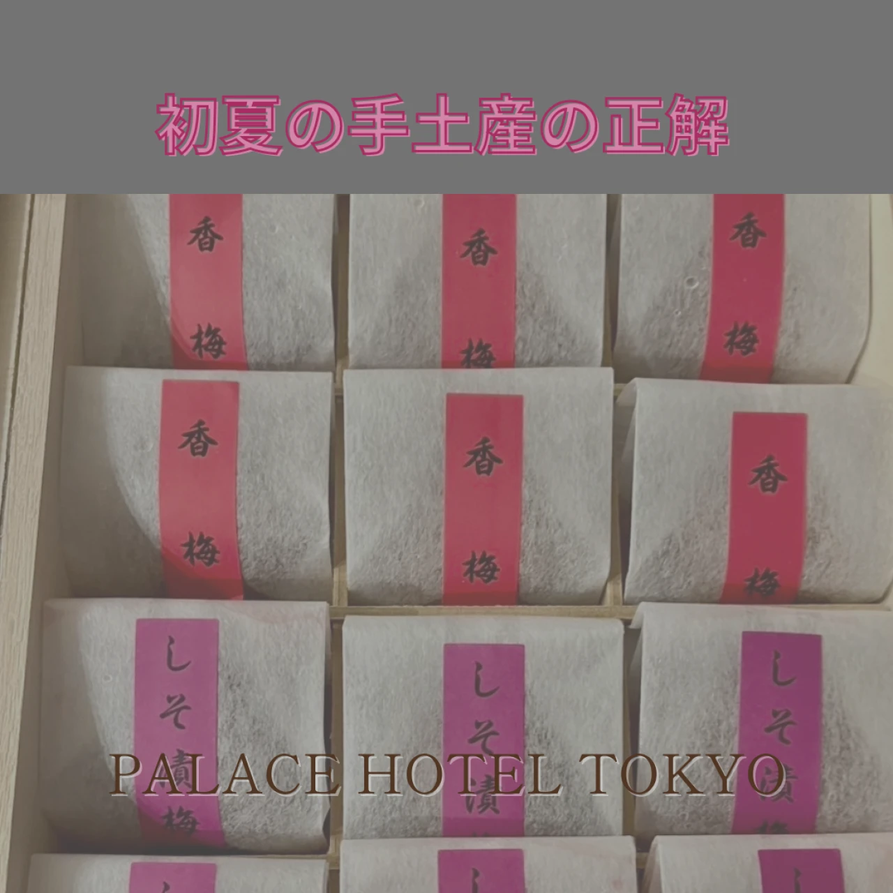 初夏の手土産は決まり!パレスホテル東京の「紀州みなべ南高梅」で大人の品格を