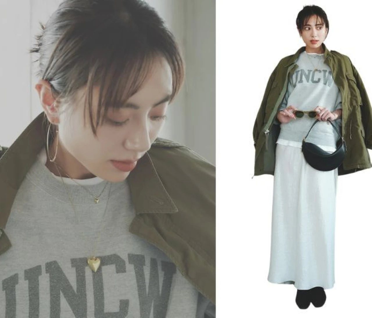 【ステディジュエリーが倍可愛くなる大人コーデ】辛めコーデには女性らしいデザインで品格をプラス