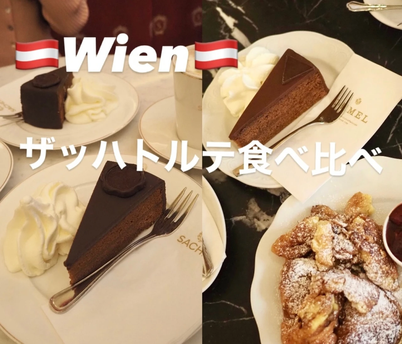 ウィーン美食旅：本場ザッハトルテ食べ比べ♡ カフェザッハー vs デメル徹底レポ