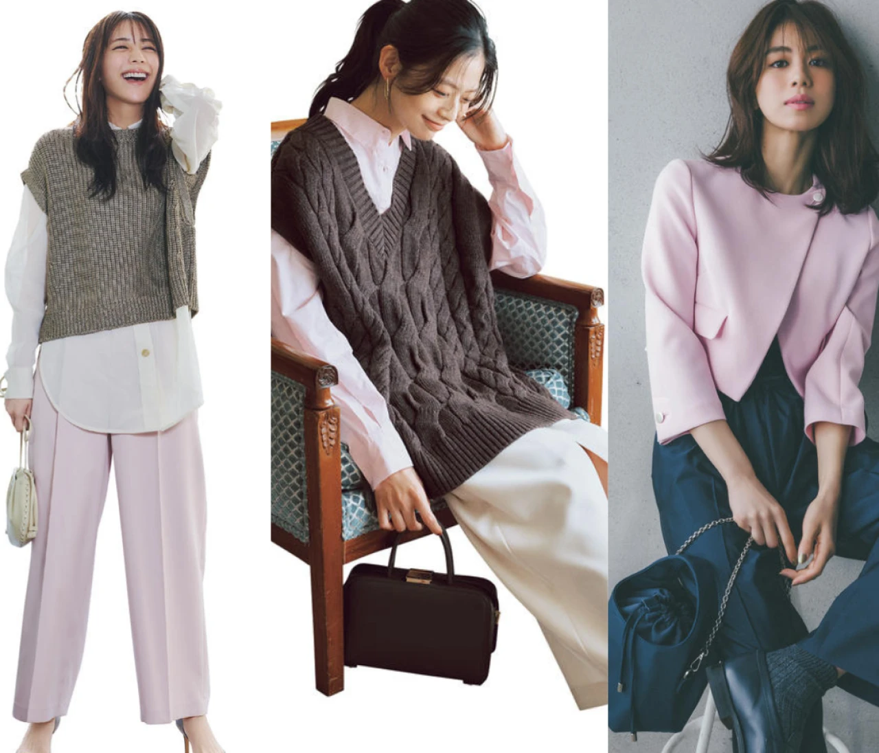 【大人女子の秋冬ピンクコーデ23選】パンツ、ニット、シャツ…冴えるピンク遣いが30代に似合う！