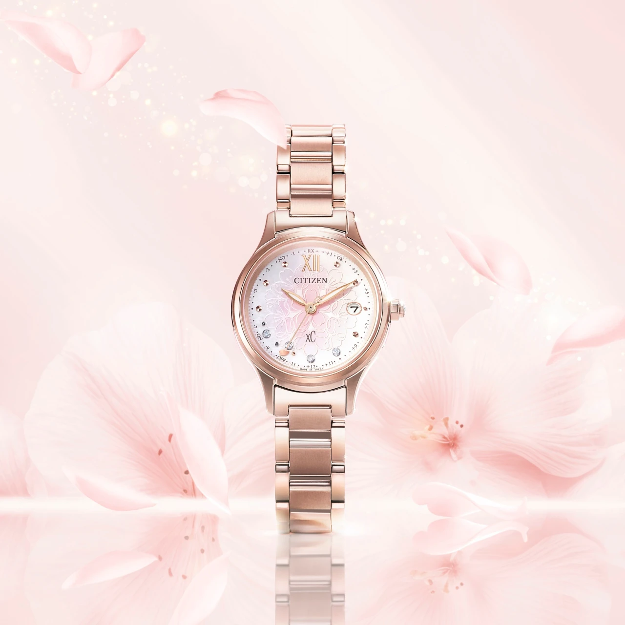 【シチズン クロスシー】人気のhikari コレクションから桜の花の繊細な美しさを表現した“SAKURA 限定モデル”が登場