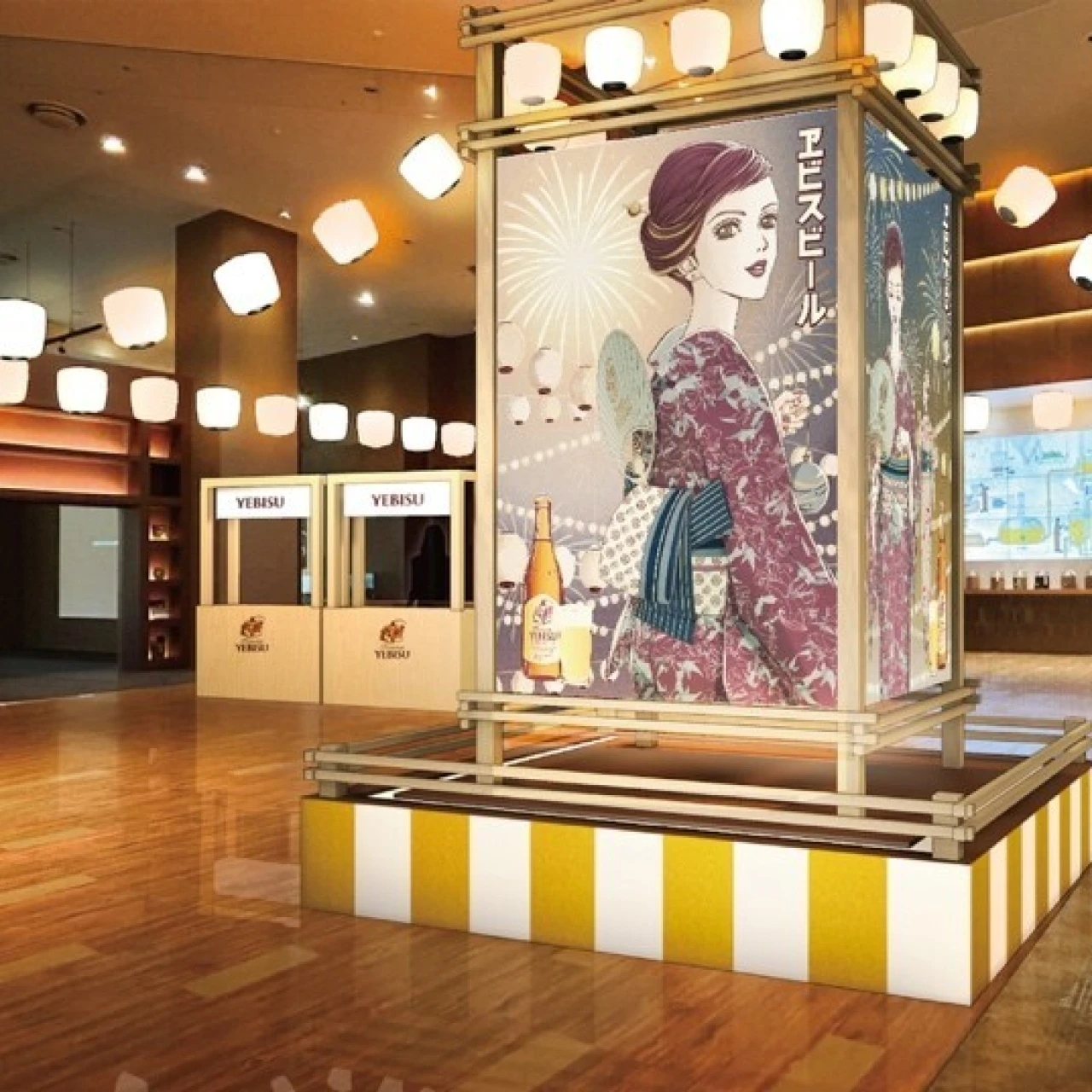【サッポロビール】ヱビスビール×矢沢あい共創企画第２弾「ヱビスの美人画と宵祭り」を東京・名古屋で開催！