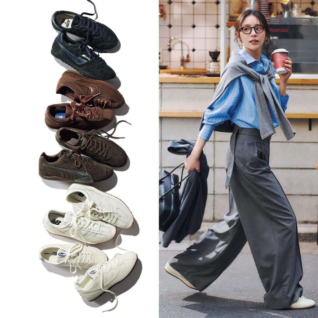 【大人っぽく履ける薄底スニーカー5選】ナイキ、ニューバランス…通勤にも使いやすいロープロスニーカー集合