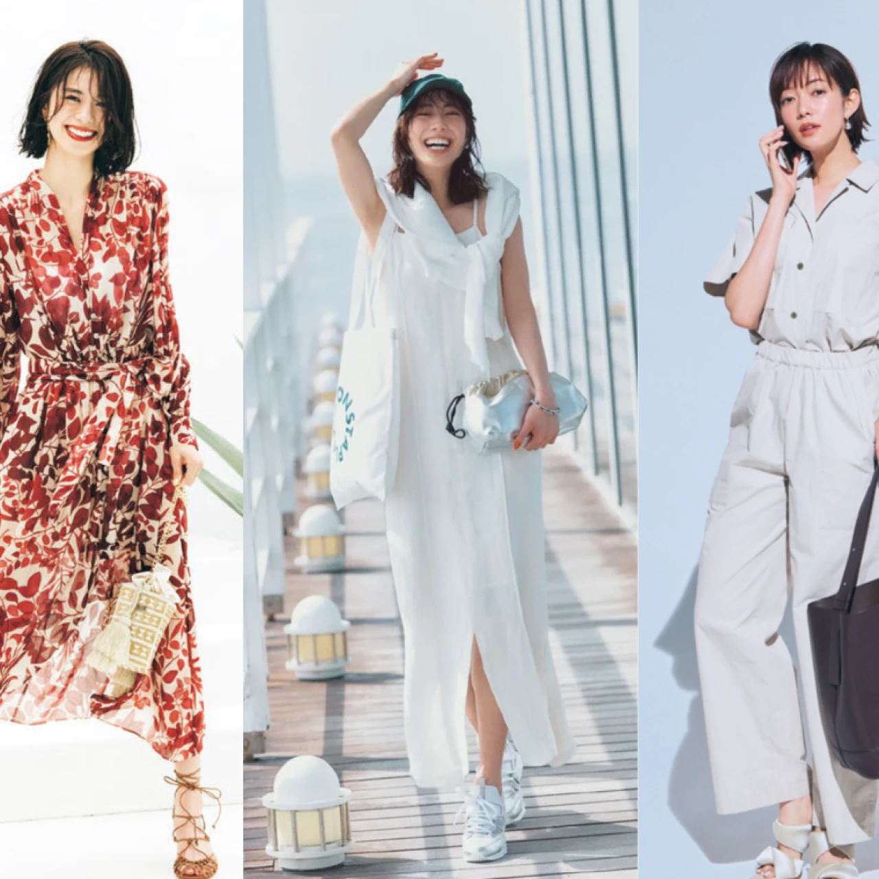 【最新】30代 レディース 夏コーデ36選! 通勤、オフィスカジュアル、お出かけ、ビーチ…BAILA厳選の着こなしをシーン別まとめ