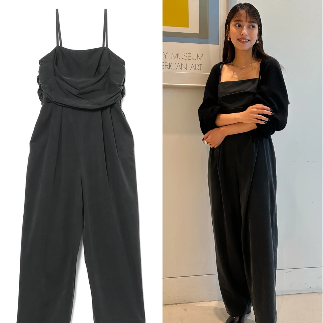 全方位着映える【デミルクス ビームス】の「キュプラ ドレープ オールインワン」が登壇シーンに最適！｜好印象が狙える“最旬”登壇服 Vol.23