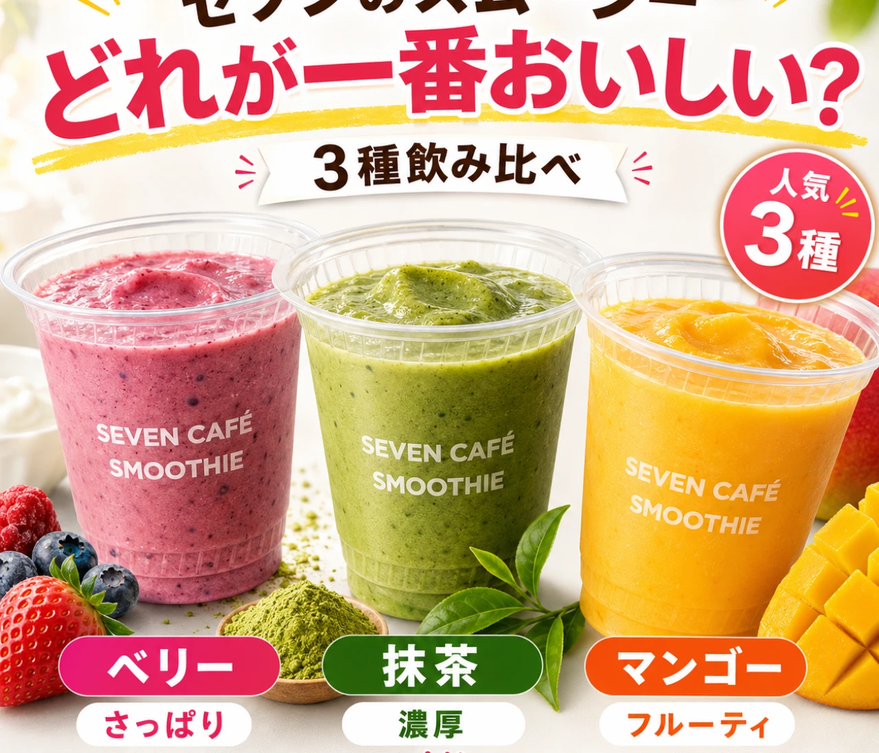 セブンのスムージー、毎週通ってやっと分かった推し3つ