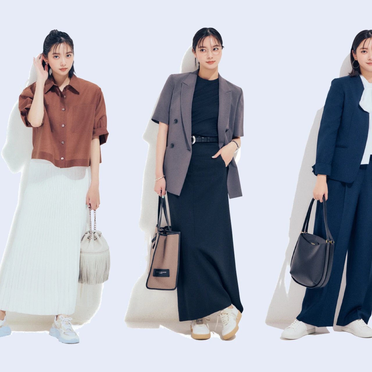 ガンガン歩く日も快適！通勤服に合う白スニーカーコーデ3選【30代 通勤コーディネート集】