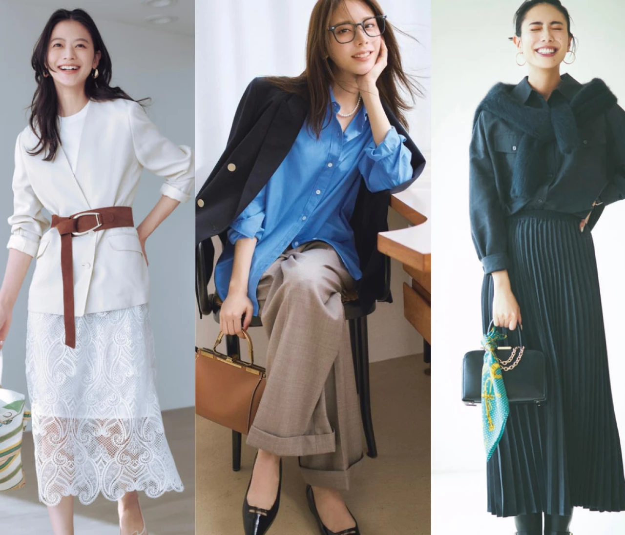 【2026年】大人女子「秋のオフィスカジュアルコーデ」27選。着こなしポイントからスタイル別に職場＆通勤コーデに似合う服装をまとめ。