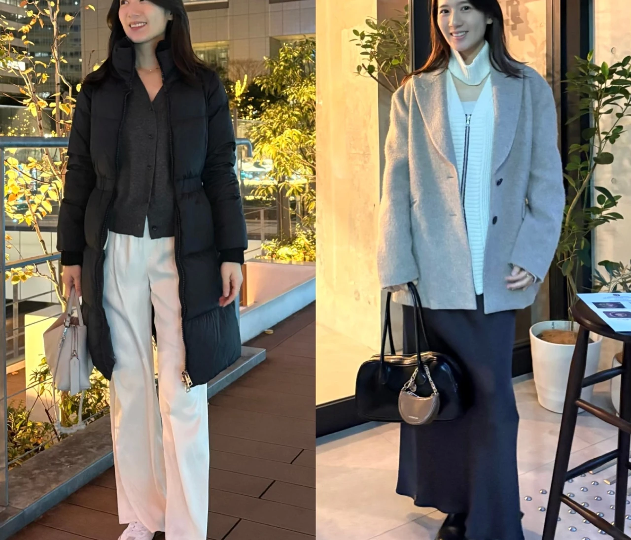 冬の着痩せはサテンボトムで叶える！おすすめ2選