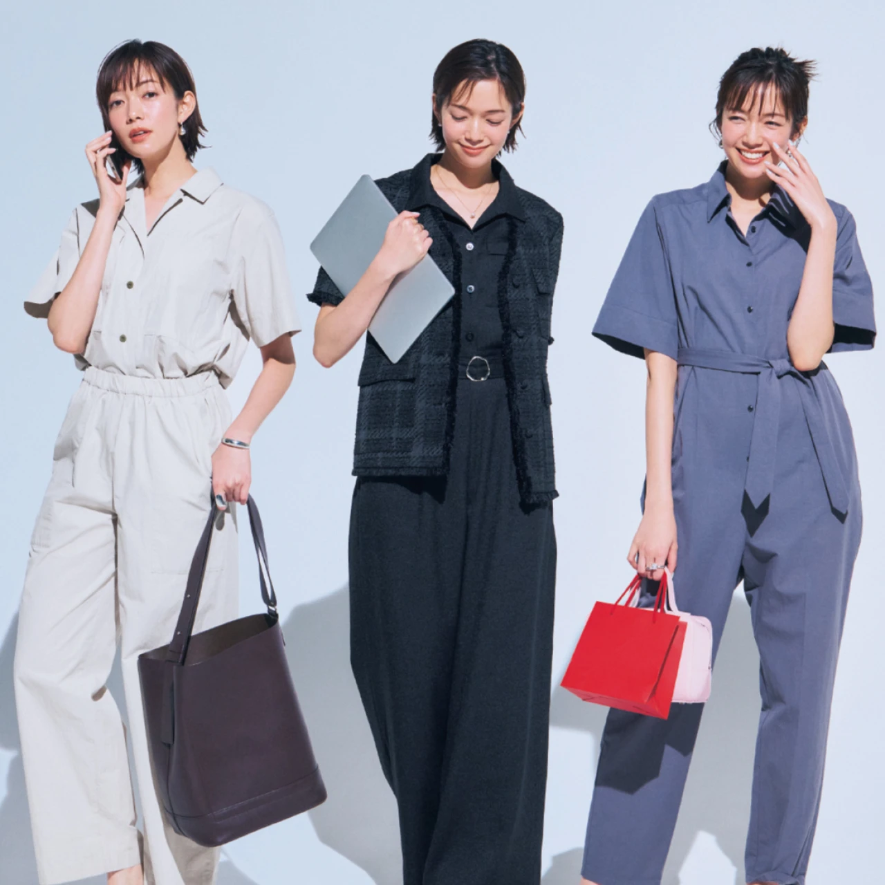 【30代 夏の“オールインワン通勤”Q&A】初心者でも迷わない! オールインワンの着こなしはここを押さえて