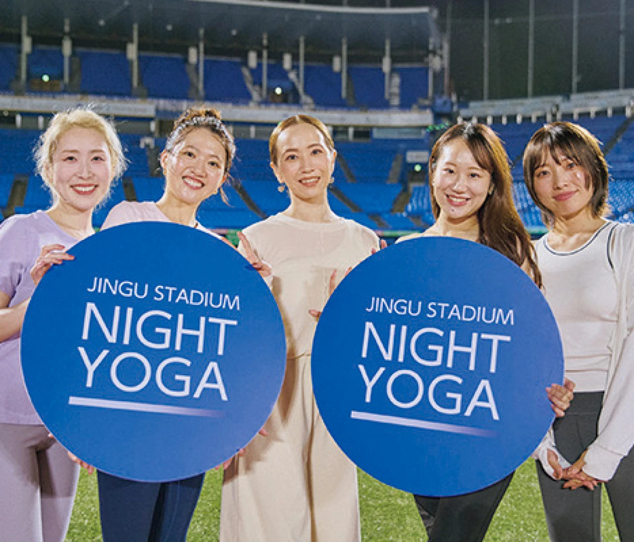 明治神宮球場でヨガができるって本当!? スタジアムナイトヨガに潜入！【スーパーバイラーズ バイラ部レポート】