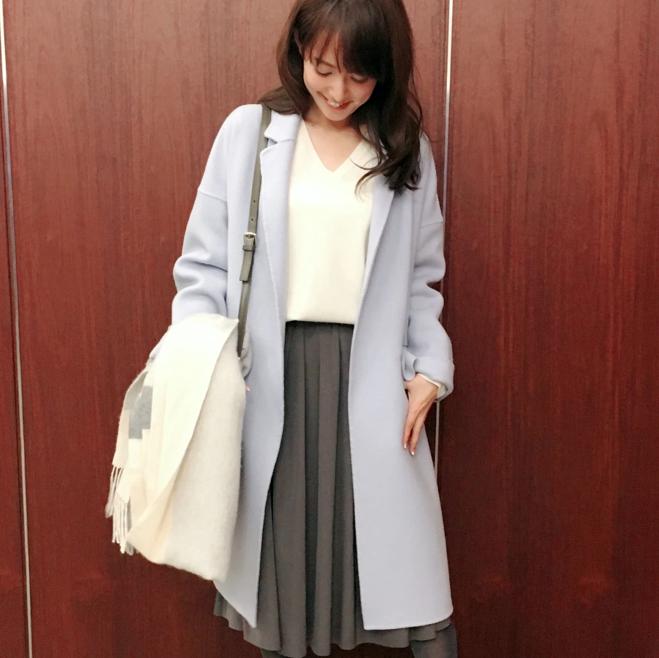 美女感スカート&着回し力抜群UNIQLOニット。