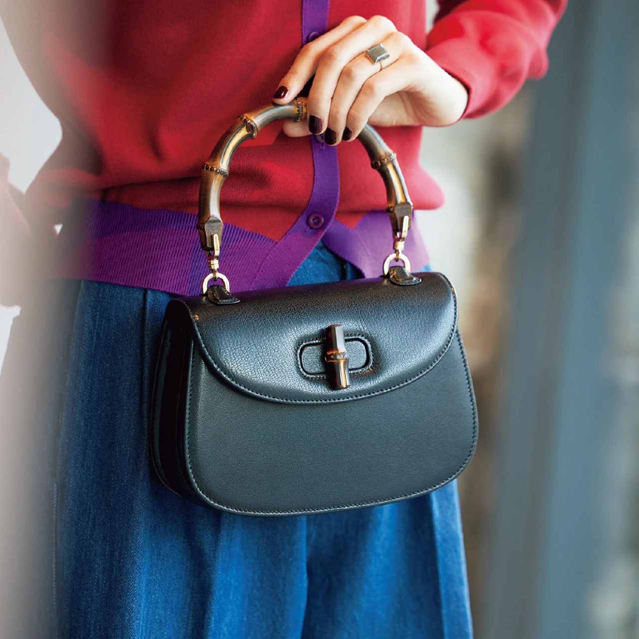 【グッチの格上げバッグ】アートピースのような名品バッグ「グッチ バンブー 1947」でコーデを洗練！