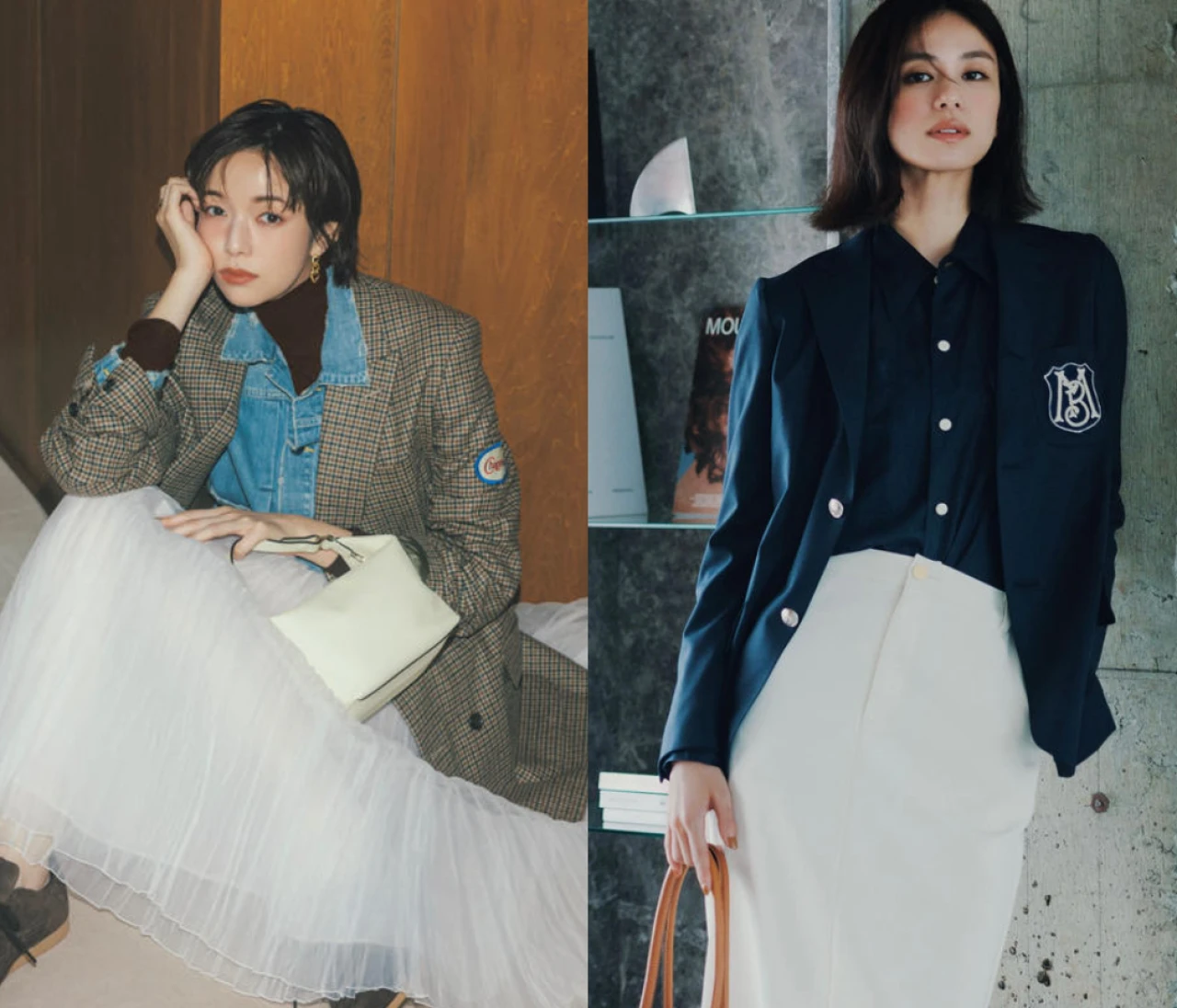 大人女子向け「テーラードジャケット×スカート」コーデ11選。 秋のレディな雰囲気にマッチする鉄板の着こなしを。