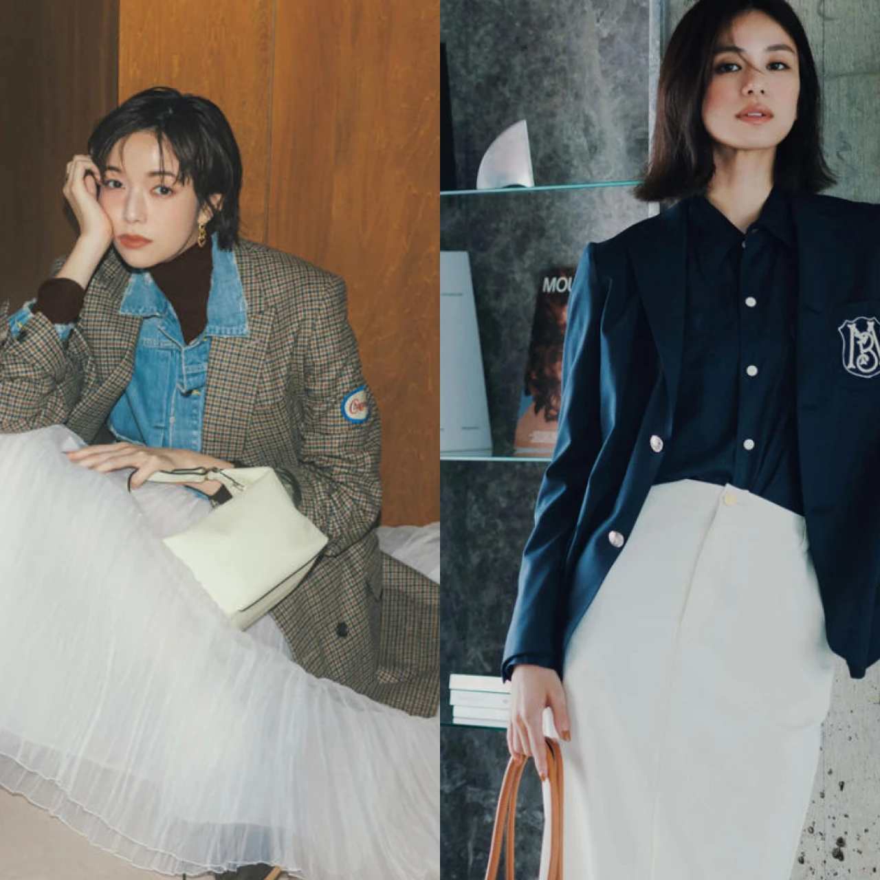 大人女子向け「テーラードジャケット×スカート」コーデ11選。 秋のレディな雰囲気にマッチする鉄板の着こなしを。