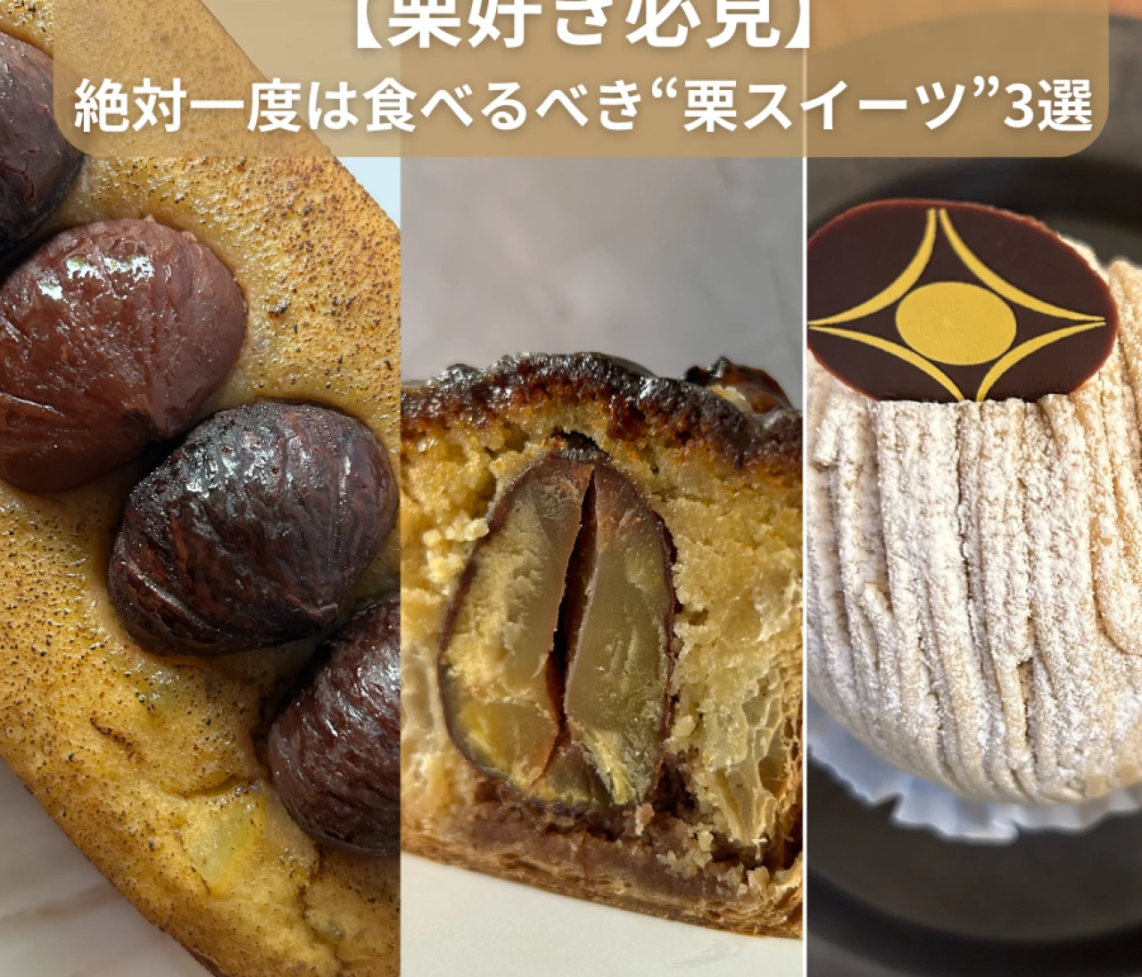 【保存版】栗好きなら一度は食べるべき「最強栗スイーツ3選」